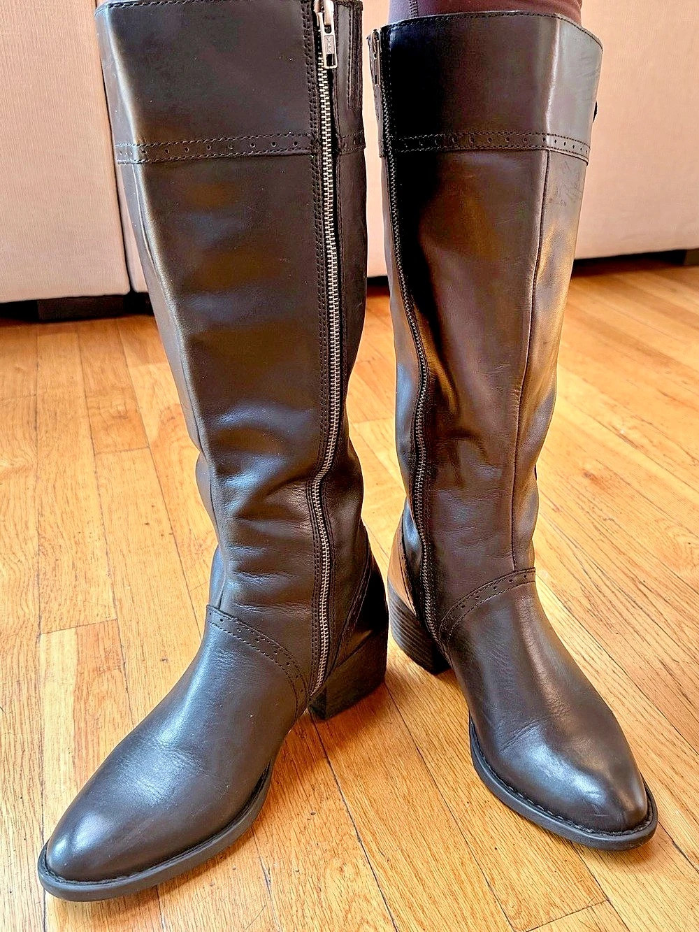 Born Women's Black Heeled Riding Boots
